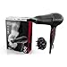 Rowenta x Karl Lagerfeld CV591L Powerline Haartrockner, 2100 Watt, Ionen-Booster, energiesparender Motor, Kaltlufttaste, 6 Geschwindigkeits-/Temperatu... Thermo Control, Schwarz/Rot