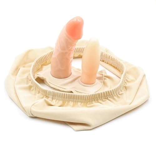 BeHorny Dildo Pants Double Dildos Both Holes Thrilled, Realistic Penis & Butt Plug, Flesh