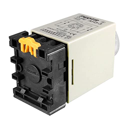 Sourcingmap AC 110V 8P 0-60 Minutes Range Adjustable Delay Timer Time Relay AH3-3 + Base, 60M w base - Image 3