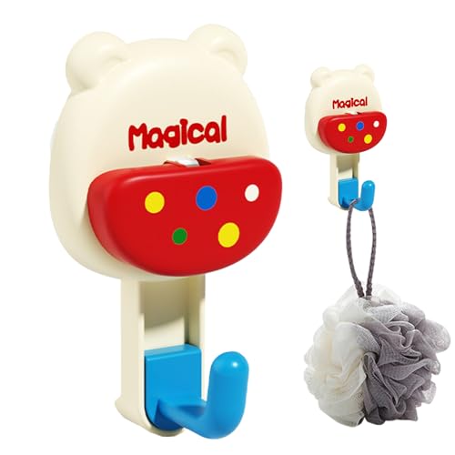 Ganchos con para ducha genéricos, perchas con diseño de dibujos animados, ganchos de succión de vacío, para baño, cocina, pared, toallas, bolsas y abrigo