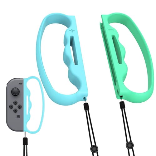 2 Empuñadura de Boxeo para Nintendo Switch Joy-Con,Empuñaduras de Boxeo con Correas de Mano para Nintendo Switch Joy-con Fitness Boxing,Bandas de Muñeca Ajustable para Joy-con Controlador (Verde Azul)