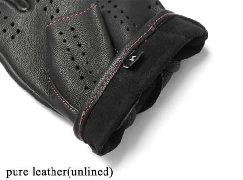 Mitaines de vélo en cuir de chèvre sans doublure anti-friction - 6