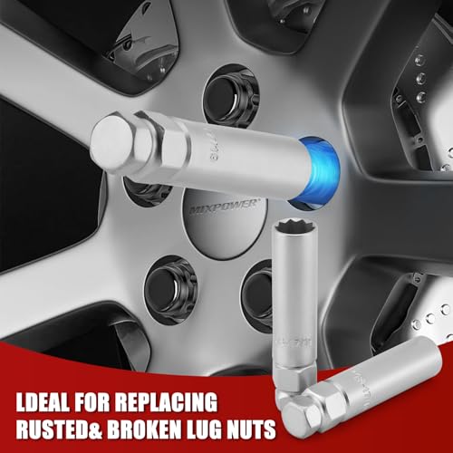 Image of MIXPOWER 2 PCS 10 Spline Lug Nut Key Replacement for TA20-17 /19, Compatible with Bimecc 10-Spline Lug Nuts and Lug Bolts,10 Point Spline Lug Nut Key,Passenger 17mm and 19mm Hex Drive, CR-V