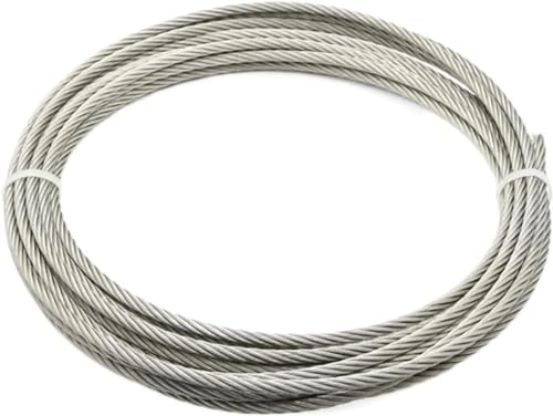 Image of Stainless Steel Wire Rope Cable for Hoisting (2MM Diameter, 20 Mtrs Length)