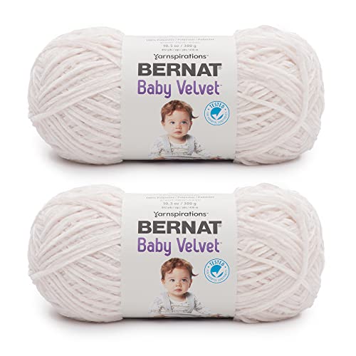 Image of Bernat Baby Velvet Cuddly Cloud Yarn - 2 Pack of 300g /10.5oz - Polyester - 4 Medium (Worsted) - 492 Yards - Knitting /Crochet