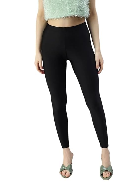 AddyWhiz Women's High-Rise Metallic Shimmer Leggings High-Waisted, Stretchy, Comfortable & Sparkly Tights Metallic Glitter for Party, Dance, Yoga, Festival-image-34