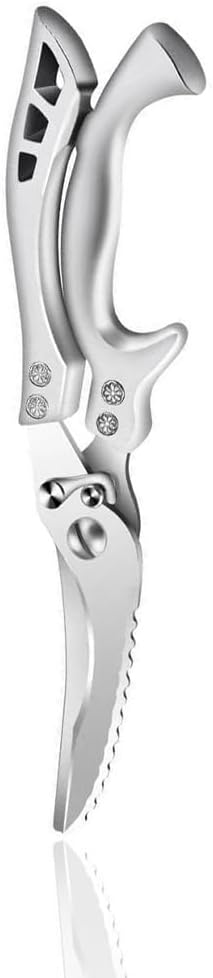 Kitchen Scissors Chicken Bone Fish Scale Cook Scissor Spring Loaded Curved Handle Reusable Poultry Barbecue Shears