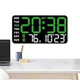 Flexibilité de décoration améliorée : dotée de deux variations de couleurs attrayantes, cette grande horloge numérique s'adapte sans effort à plusieurs emplacements dans les maisons ou les espaces de travail, rehaussant l'esthétique globale et se révélant être une idée de cadeau de vacances parfaite et un cadeau significatif pour les personnes aimées.