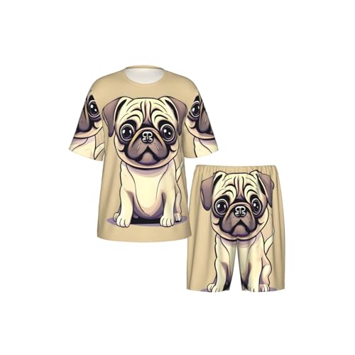 Pyjama homme imprimé carlin en coton doux pour la détente nocturne - 4