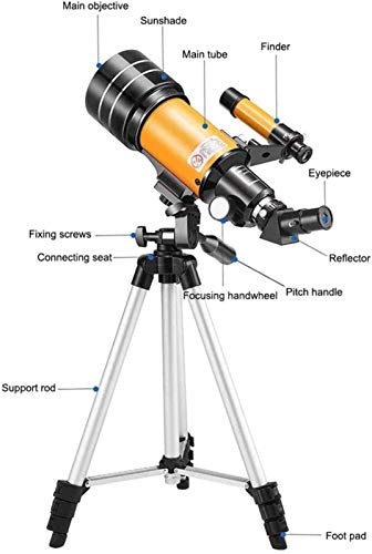 Telescopio Refractor Portátil para Adultos y Principiantes 70 mm miniatura 3