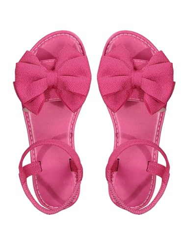 GORGLITTER Women's Bow Flat Sandals Open Toe Ankle Strap Summer Dressy Vacation Flats Sandal