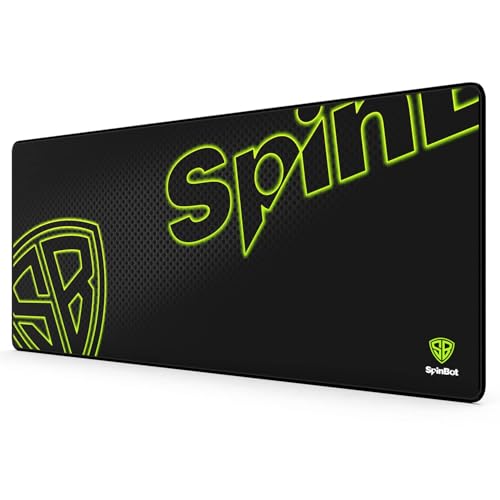 SpinBot Armor XXL Extended Gaming Mouse Pad – 900mmx400mmx5mm Large Desk Mat with Control Surface, Stitched Edges, Non-Slip Rubber Base – 5mm Thick Pro Gamer Pad