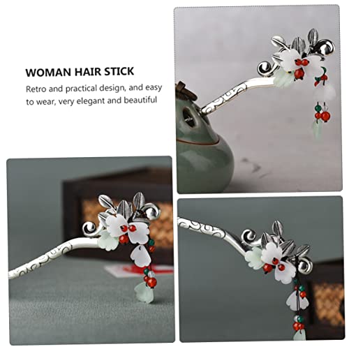 Épingle à cheveux rétro fleur résout le problème des chignons lâches - 5