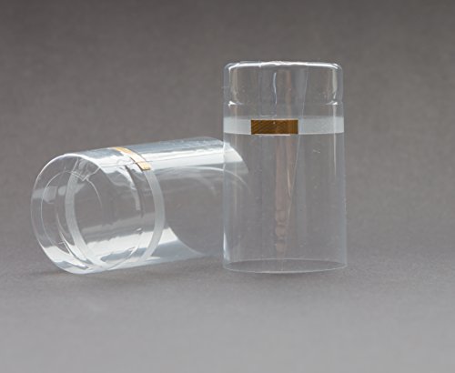 AE-GLAS : Cápsulas retráctiles Transparentes con Tira desprendible (⌀ = 32,5 mm/Longitud = 55 mm) para corchos de Botella (50 Piezas)
