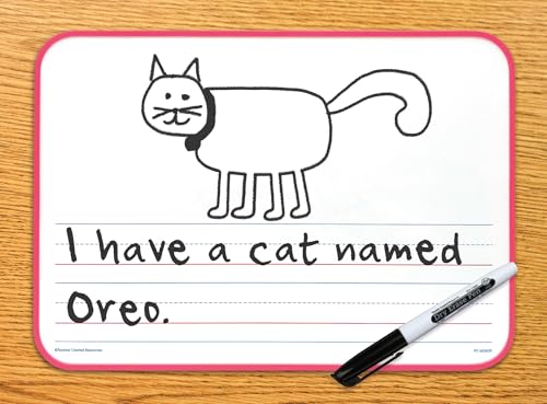 Image of Teacher Created Resources Double-Sided Show and Tell Early Writing Magnetic Dry-Erase Boards (TCR77077)