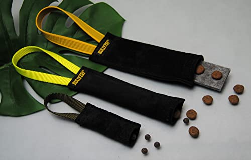 BULLYZEI Multi-Bringsel Futterdummy befüllbar, Leder 10 x 4 cm