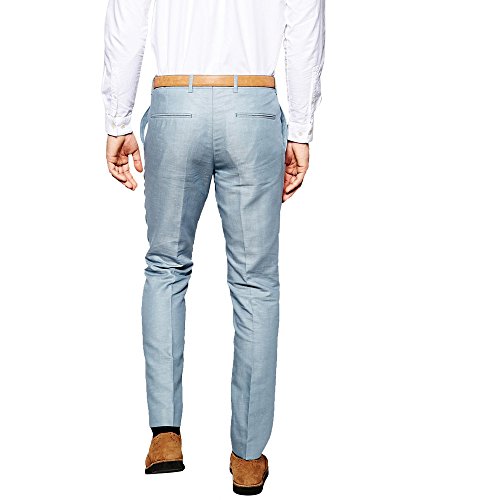HBDesign Mens Straight No Iron Dress Casual Baby Blue Pants2