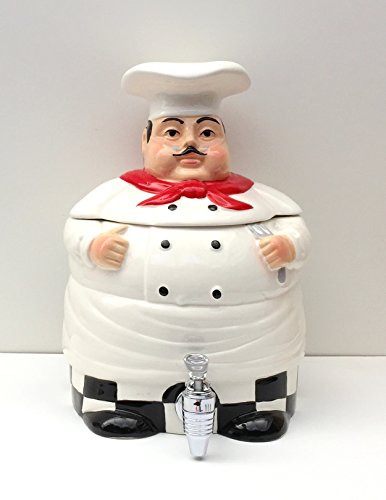 ecWorld Plump Chef Collection Deluxe Hand-Painted Water Jar