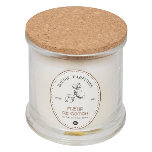 Atmosphera - Bougie parfumée hapo 500g pot en verre avec couvercle coton