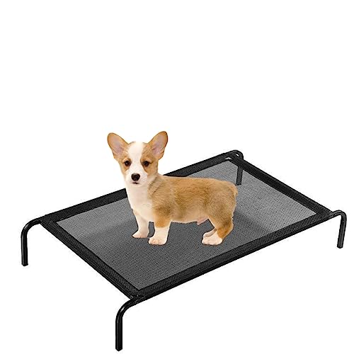 大型犬用屋外犬用ベッド、中高冷却犬用ベッド、洗えるメッシュカバー猫と犬用のクール(67×54×15cm)