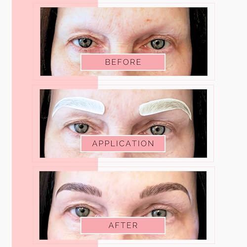 Brows by Bossy Studio & Co Temporary Eyebrow Tattoos Waterproof Eyebrow Stickers, False Tattoos Hair Like Peel Off Instant Transfer Brow arched black