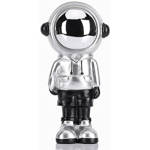 Astronaut Statue Home Decor, Gold Astronaut Decor, Silver Spaceman Figurine Statue, Modern Art Deco Home Decor Sculpture, Men's Office Room Shelves and Living Room TV Cabinet Decoration Cover