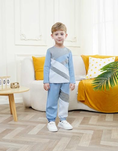 Image of Boy Clothes Plant Camouflage Pants LA Letter Print Top Sweatsuit Fall Boys Outfits Set
