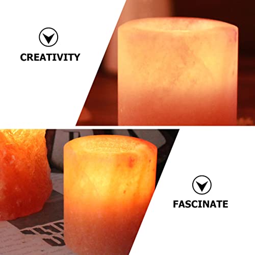 Uonlytech Himalayan Salt Tealight Crystal Salt Candle Holder Himalayan Salt Lamp Salt Table Centerpiece Candle Holders: Natural #TOP7