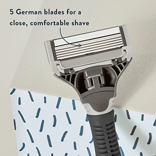 Harry's Razors For Men - Shaving Kit For Men Includes A Mens Razor Handle, 3 Razor Blade Refills, Travel Blade Cover, And 4 Oz Shave Gel #TOP1