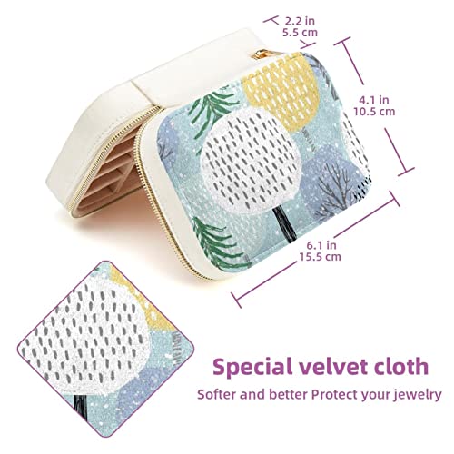 Mini boîte à bijoux de voyage en velours avec compartiments modulaires pour bagues - 6