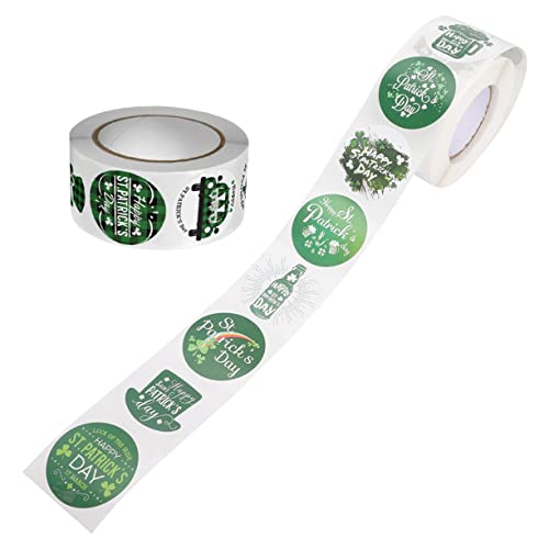 SEWACC 2rollen Patrick's Day Aufkleber Dekorative Festival-sticker Für Umschläge Scrapbooking Selbstklebende Kleeblatt-designs
