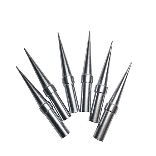 6pcs Replacement Tips for Weller ET Soldering Iron Tips for WES51/50,WESD51,WE1010NA,PES51 / 50,LR21 ET Tip Series (6PCS-02)