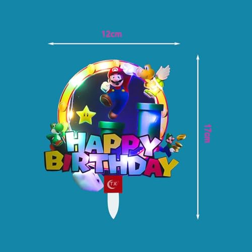 Glitzer Cartoon Cake Topper, Bunt Geburtstag Kuchen Dekoration, Lumineszenz Cupcake Toppers, Kindergeburtstag Party Decoration Supplies Zubehör, Trüffel kuchen dekoration