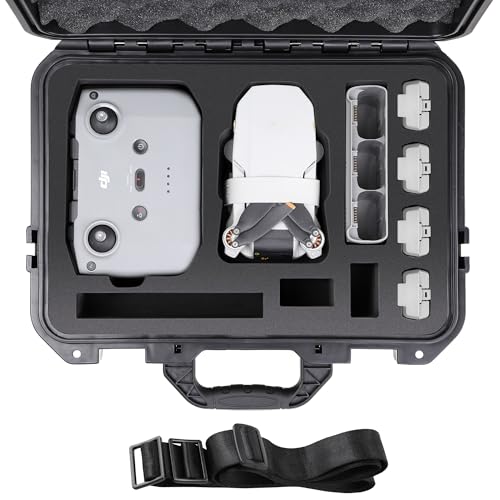PONYRC Mini 4K Case, IP67 Waterproof Hard Travel Carrying Case for DJI Mini 4K/ 2/2 SE Fly More Combo Drone & Accessories