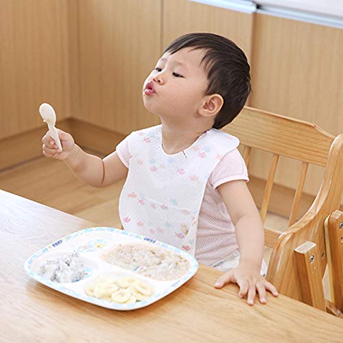 Poksun Baby And Infant Disposable Travel Bibs - Soft, Leakproof, For Toddlers Babies, Feeding, Traveling, (60Pcs) Fish #TOP5