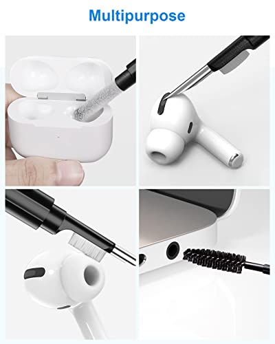 [8 In 1] Cleaner Kit For Airpod,Supfine Airpods Pro Cleaning Pen With Brush,Multi-Function Cleaner Kit For Earbuds,Earphone,Ipod,Keyboard,Iphone,Ipad,Laptop(Black) #TOP3
