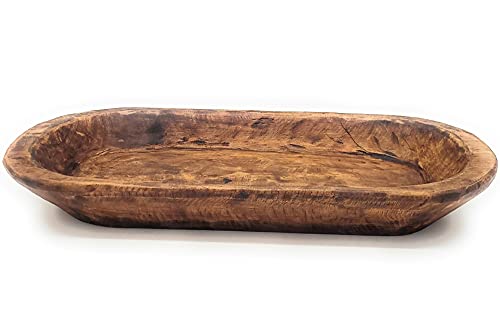 Decorative Wood Dough Bowl- Farmhouse Rustic Bowl- The Durango #TOP1