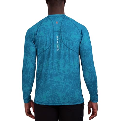 Spyder Men's Long Sleeve Rashguard – UPF+, Quick-Dry, Hybrid Swim Shirt, Surfing, Hiking, Workouts2