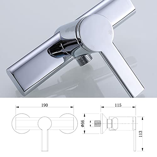 Robinet mélangeur eau chaude froide réglable pour douche à faible pression - 8