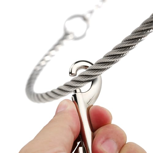 TXXATX Doppelkarabiner Zinklegierung Doppel Karabinerhaken Silber Schnapphaken 3 Stück Karabinerhaken Doppelkarabiner Klein Bolzenschnapper Ketten Schnapphaken für Seile Verbindungen Hundeleinen