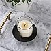 Decorative Iron Plate Candle Holder, Black, Set of 3,Candle Stand for LED & Wax Candles