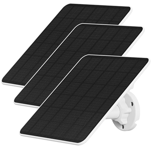 NIVIAN - Pannello solare per telecamere di sicurezza IP | Facile installazione con supporto regolabile | 6 W Potenza ottimale in bassa luminosità | Compatibile con Ezviz C3A e BC1C, 3 unità