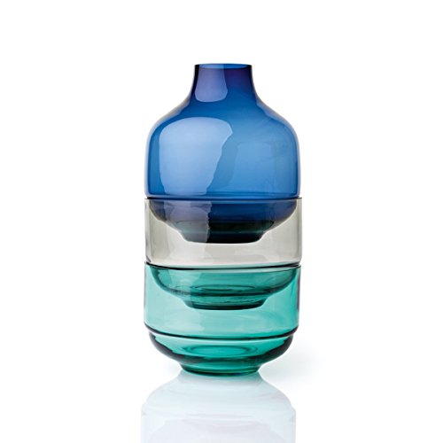Leonardo 034234 Fusione GK Set de 3 Coupe GM Verre Bleu