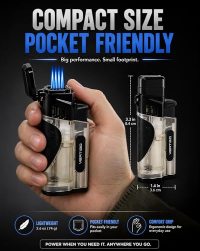 Encendedor F.e.s.s Stinger Quad Torch Transparente miniatura 7