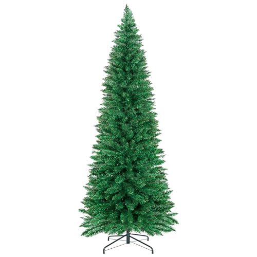 ININ 8FT Slim Pencil Christmas Tree,Artificial Tall Skinny Xmas Tree with 700 Branch Tips,Perfect...