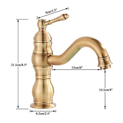 Mitigeur d'eau robinet de lavabo bronze noir anti trace pour vasque bain