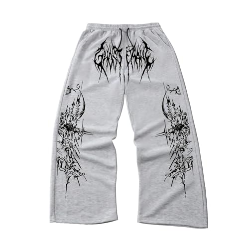 Pantalones casuales con estampado gótico ideales para vestir cómodo en tus noches urbanas 3
