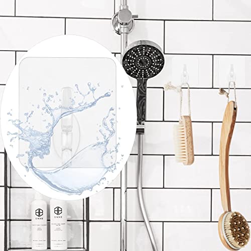 Image of 10 Pack Heavy Duty Self Adhesive Wall Hooks Holder Without Drill Waterproof Seamless Sticker Hooks Wall-Mounted Hanger for Bathroom Kitchen Bedroom Punch Free Hooks for Home & Living Room