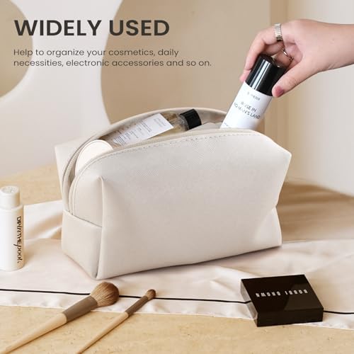 12 Pcs Makeup Bag Cosmetic Bag Travel Toiletry Bag Preppy Makeup Pouch Bag Pu Leather Pouch Portable Organizer Water Resistant Storage Purse Zipper Cosmetic Bag for Lady Women Daily Beauty Bag3