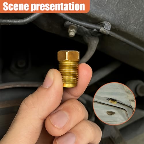 image for KPFILEH 10PCS 3/16 Car Brake Line Fittings, M10 x 1.0 Thread Metric In